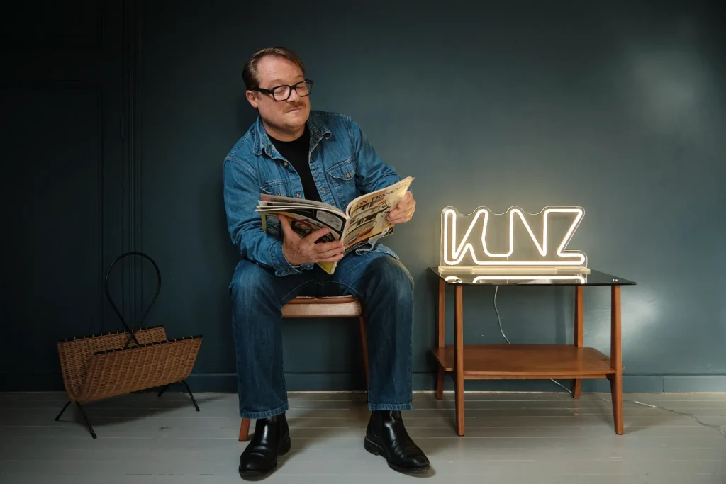 Photographe Bordeaux – mise en scène graphique du logo KUNZ dans l’atelier