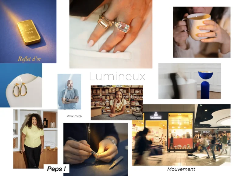 Moodboard direction artistique projet photo Numissima
